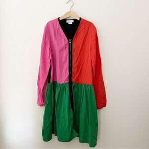 Stella McCartney Zip Front Colorblock Dress